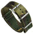 Woven camouflage NATO watch strap with stainless steel satin metal fittings