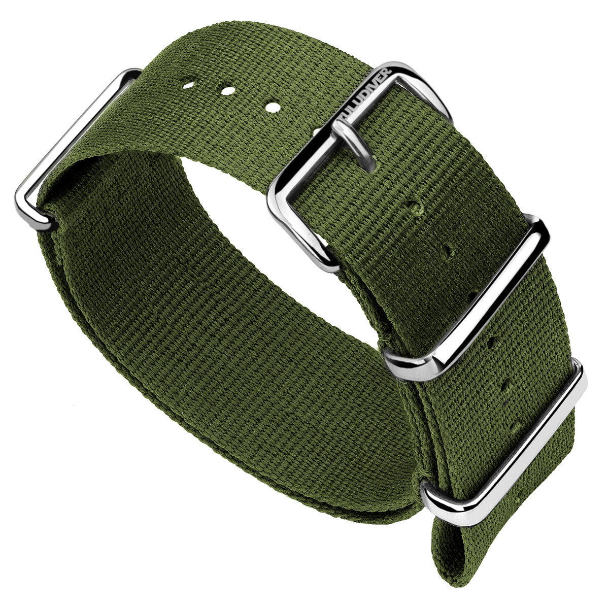 1973 British Military Watch Strap: CADET - Army Green, Polished