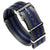 Premium NATO watch straps, seat belt nylon material, Blue/Grey stripe white background image