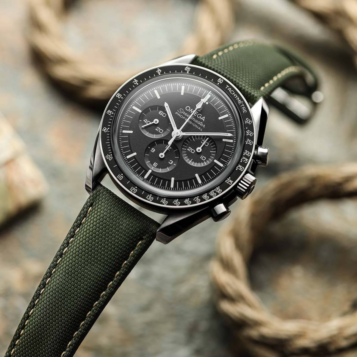 Mayday Regatta Sailcloth Divers Watch Strap - Kombu Green