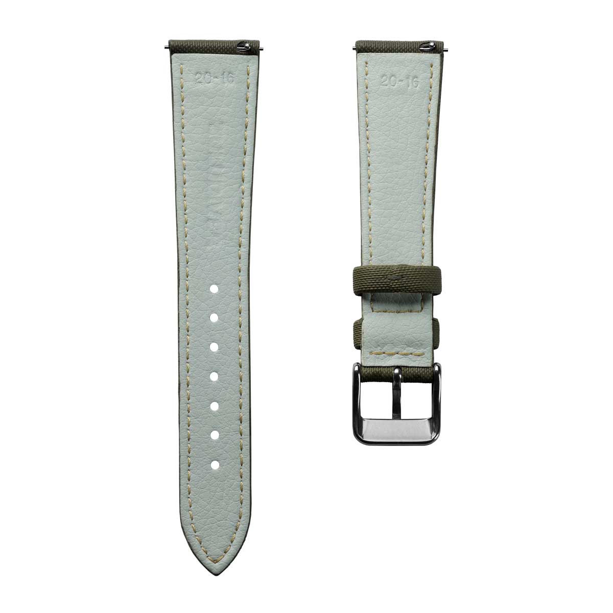 Mayday Regatta Sailcloth Divers Watch Strap - Kombu Green