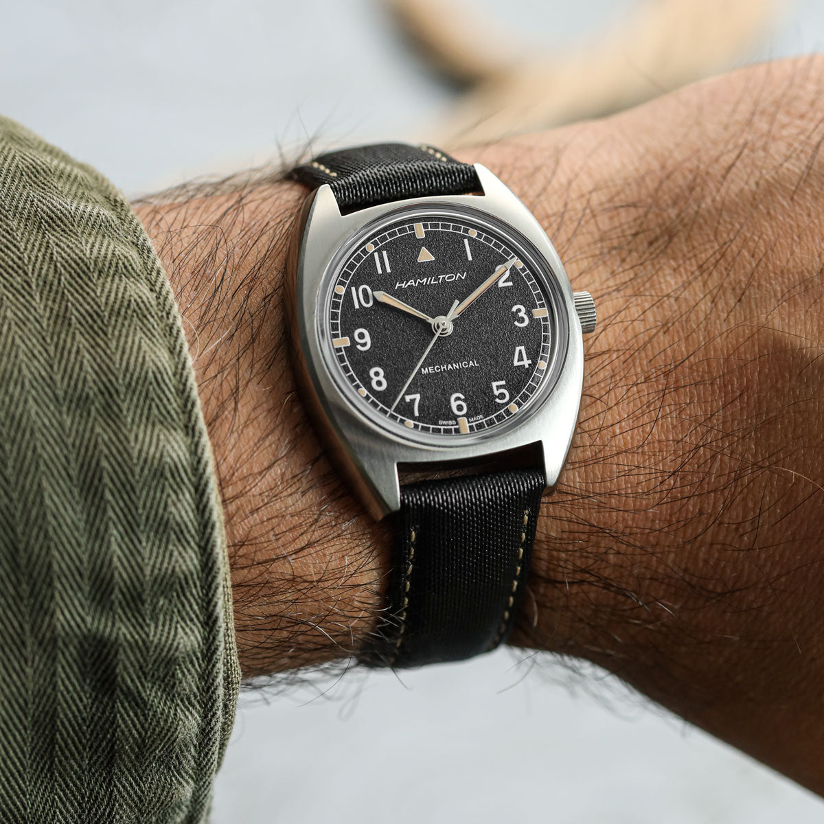 Mayday Regatta Sailcloth Divers Watch Strap - Pirate Black