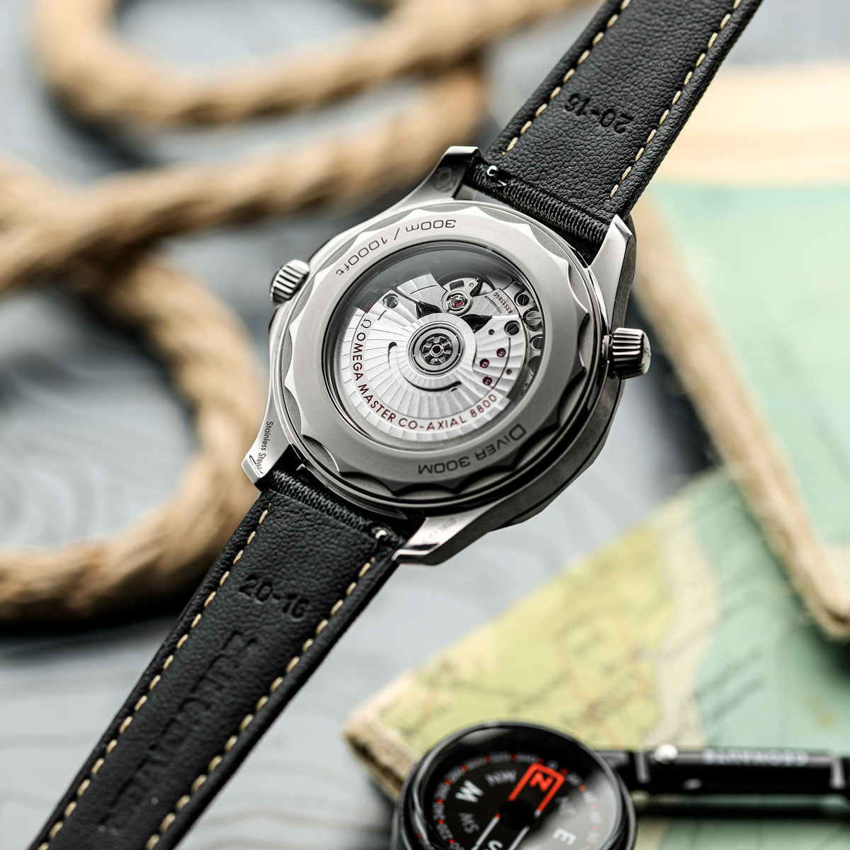 Mayday Regatta Sailcloth Divers Watch Strap - Pirate Black