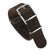 Chocolate coloured crazy hourse leather NATO watch strap