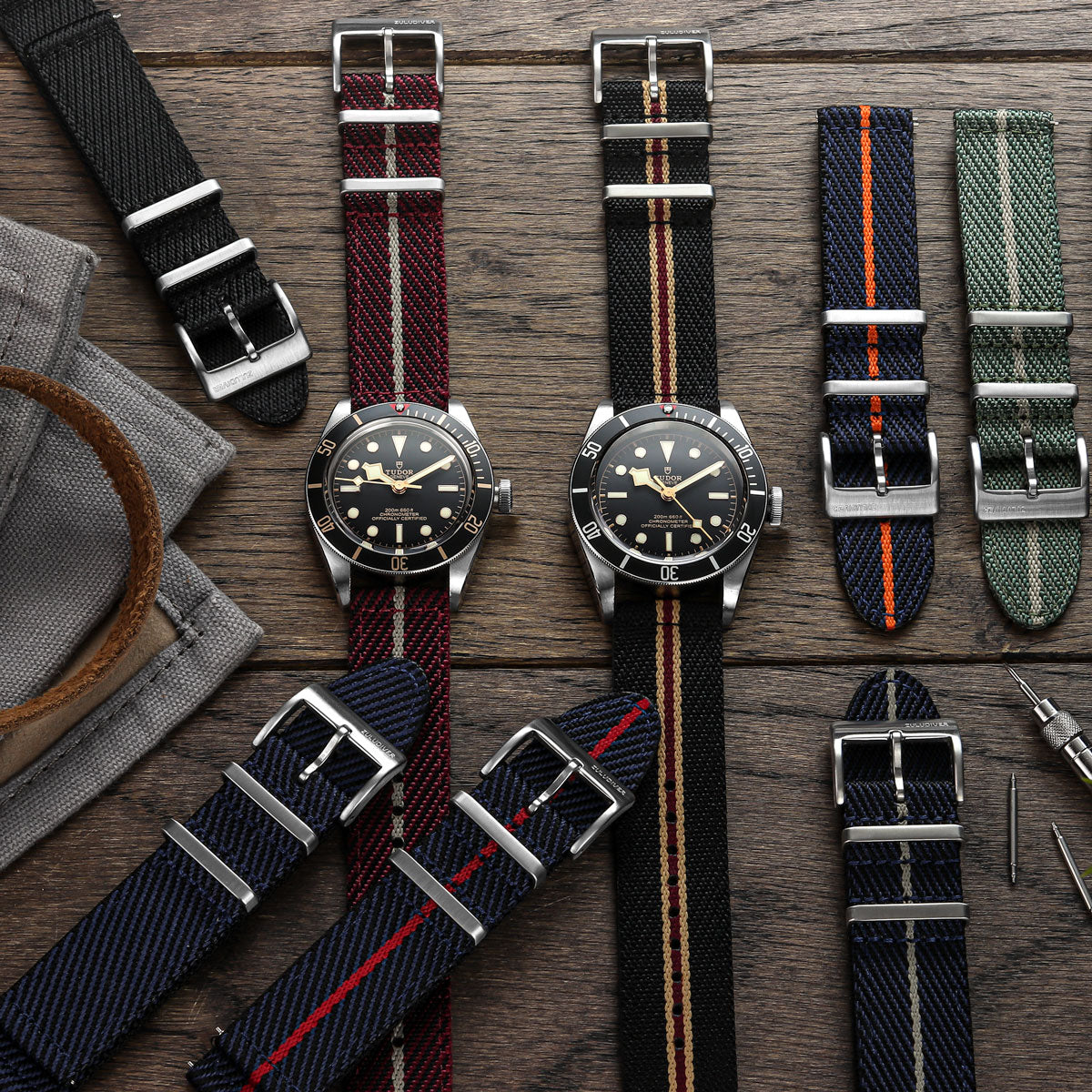 Seasalter Two-Piece Military Watch Strap