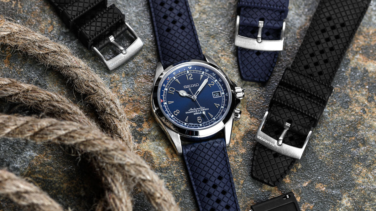 Tropical Ocean Rubber Watch Strap