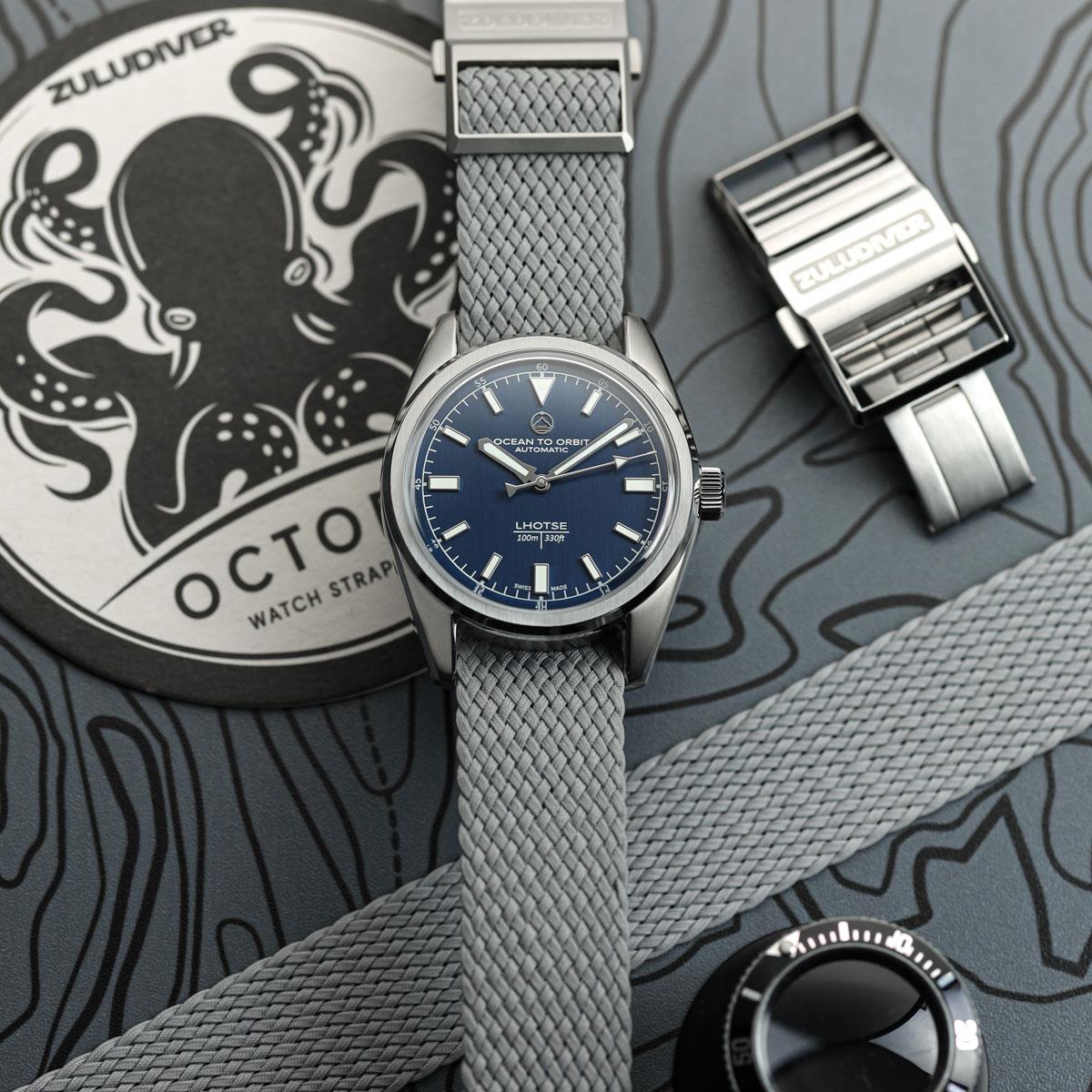 ADDITIONAL - Perlon Nylon OctoPod Watch Strap - Slate Grey on Ocean To Orbit 