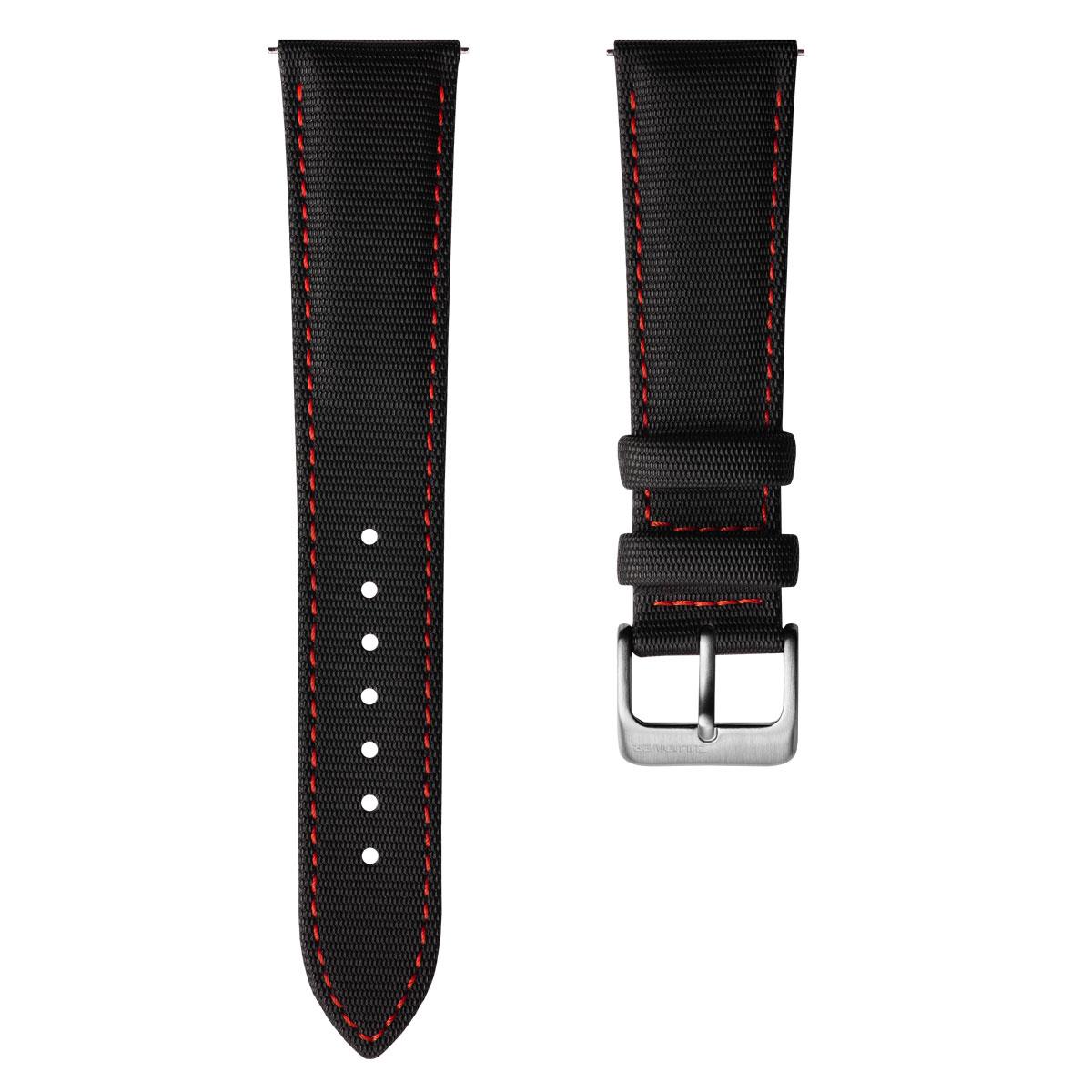 Mayday Regatta Sailcloth Divers Watch Strap Crimson ZULUDIVER