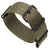 Military nylon NATO watch strap, colour desert sand, with IP Black finish hardware