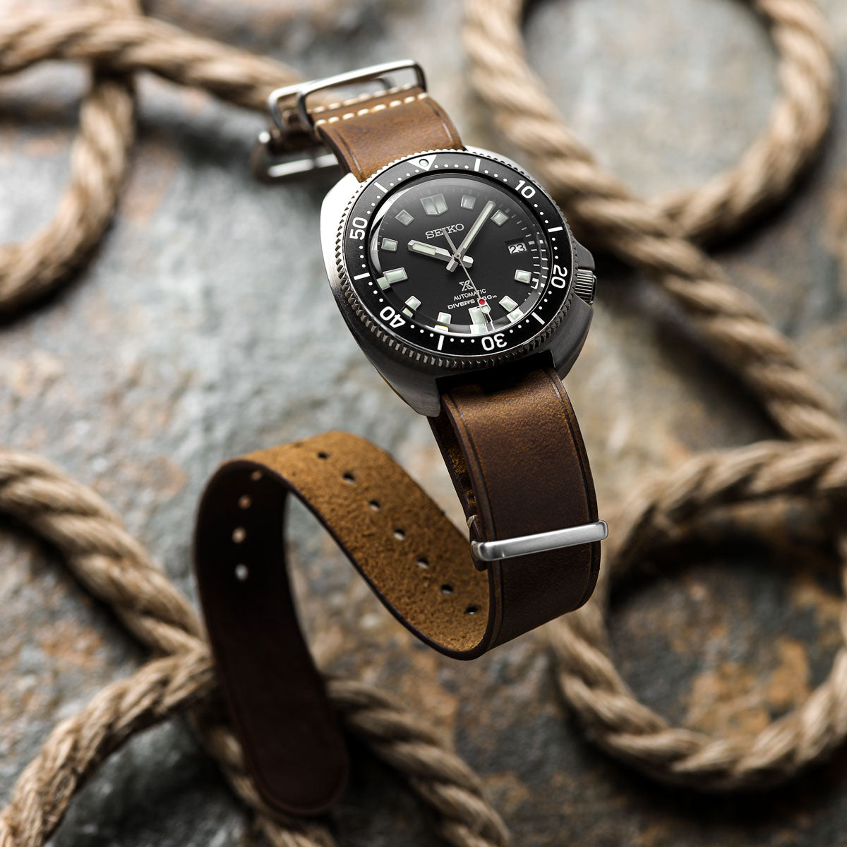 1973 British Military Watch Strap: OXFORD Chestnut ZULUDIVER