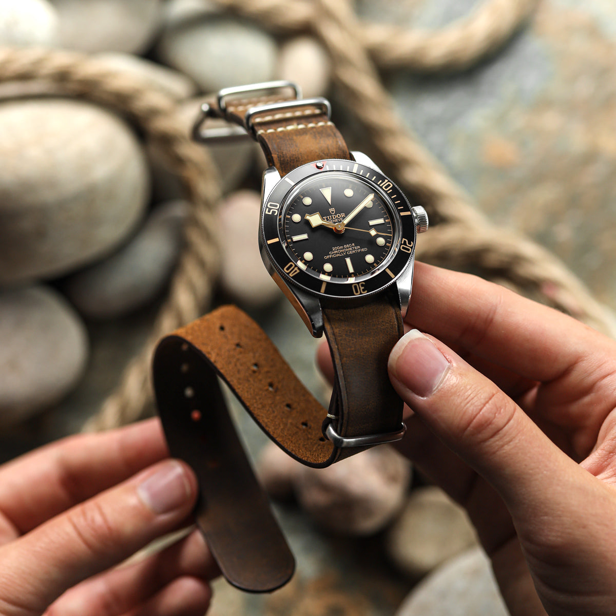 1973 British Military Watch Strap: OXFORD - Chestnut - additional image 3