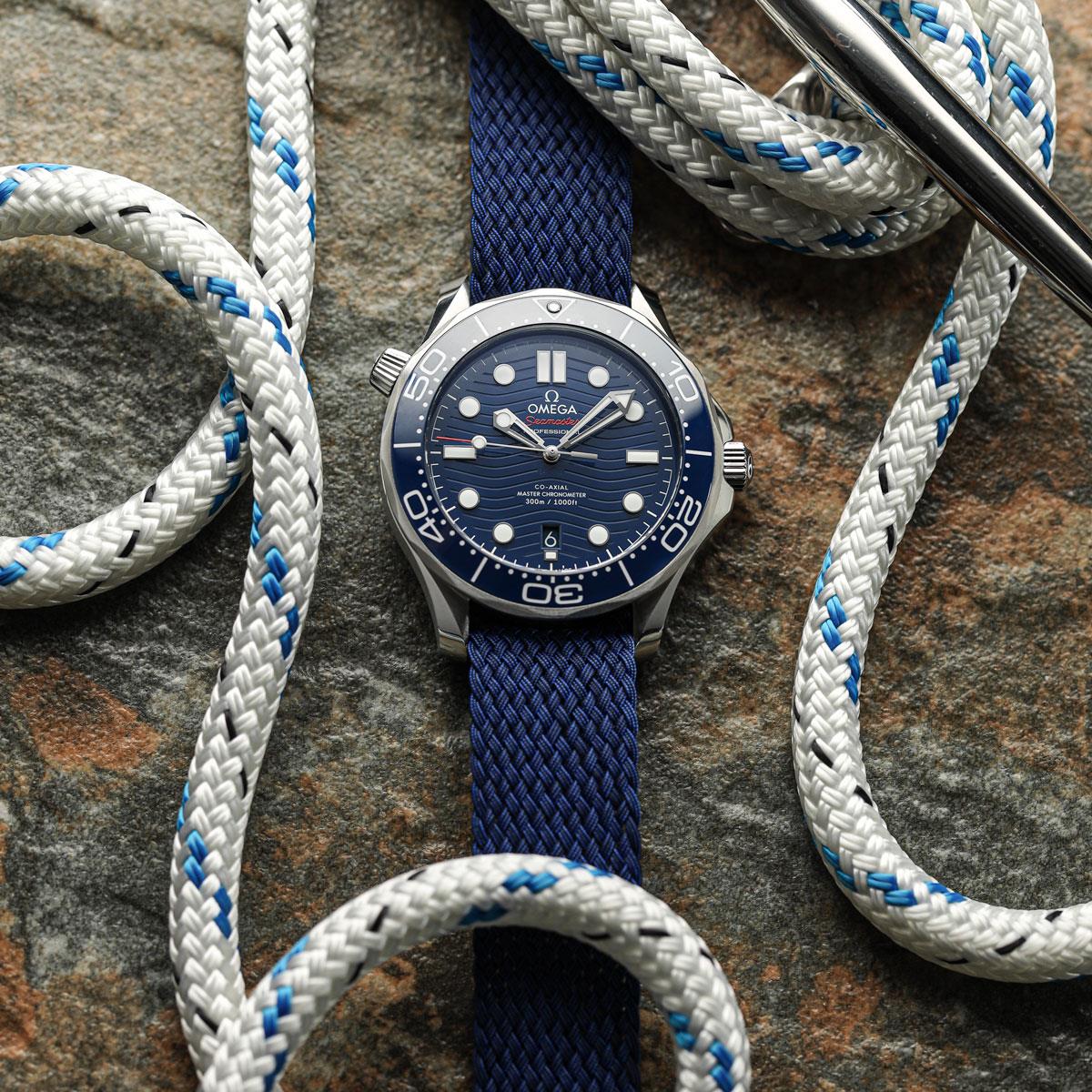 ADDITIONAL - Perlon Nylon OctoPod Watch Strap - Sapphire Blue
