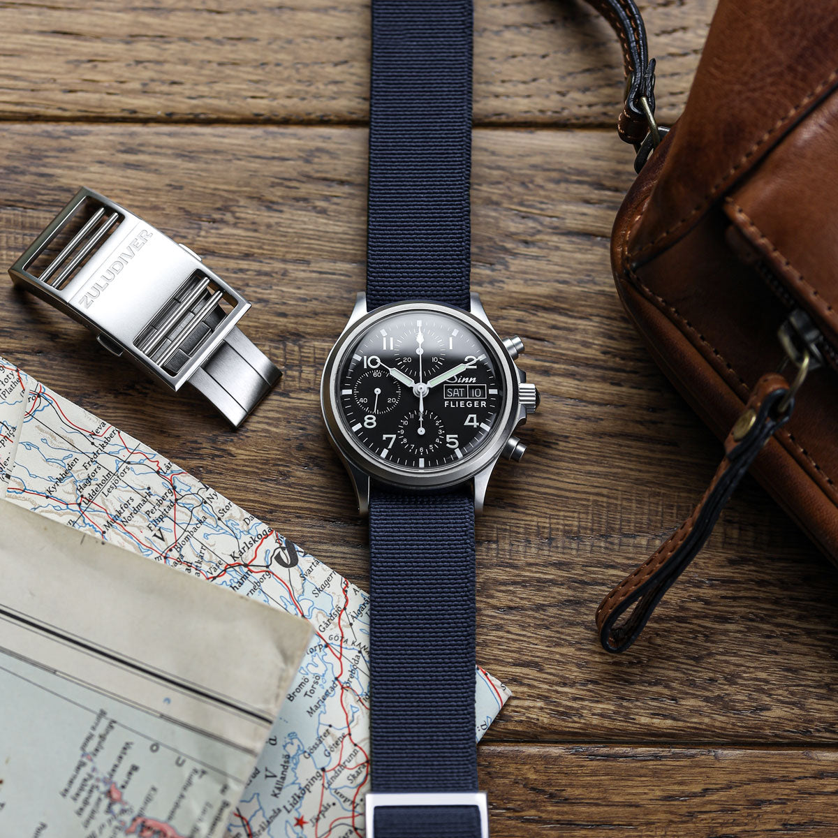 Sinn Dual Strap System Allows Apple Watch & Sinn Watch On The Same