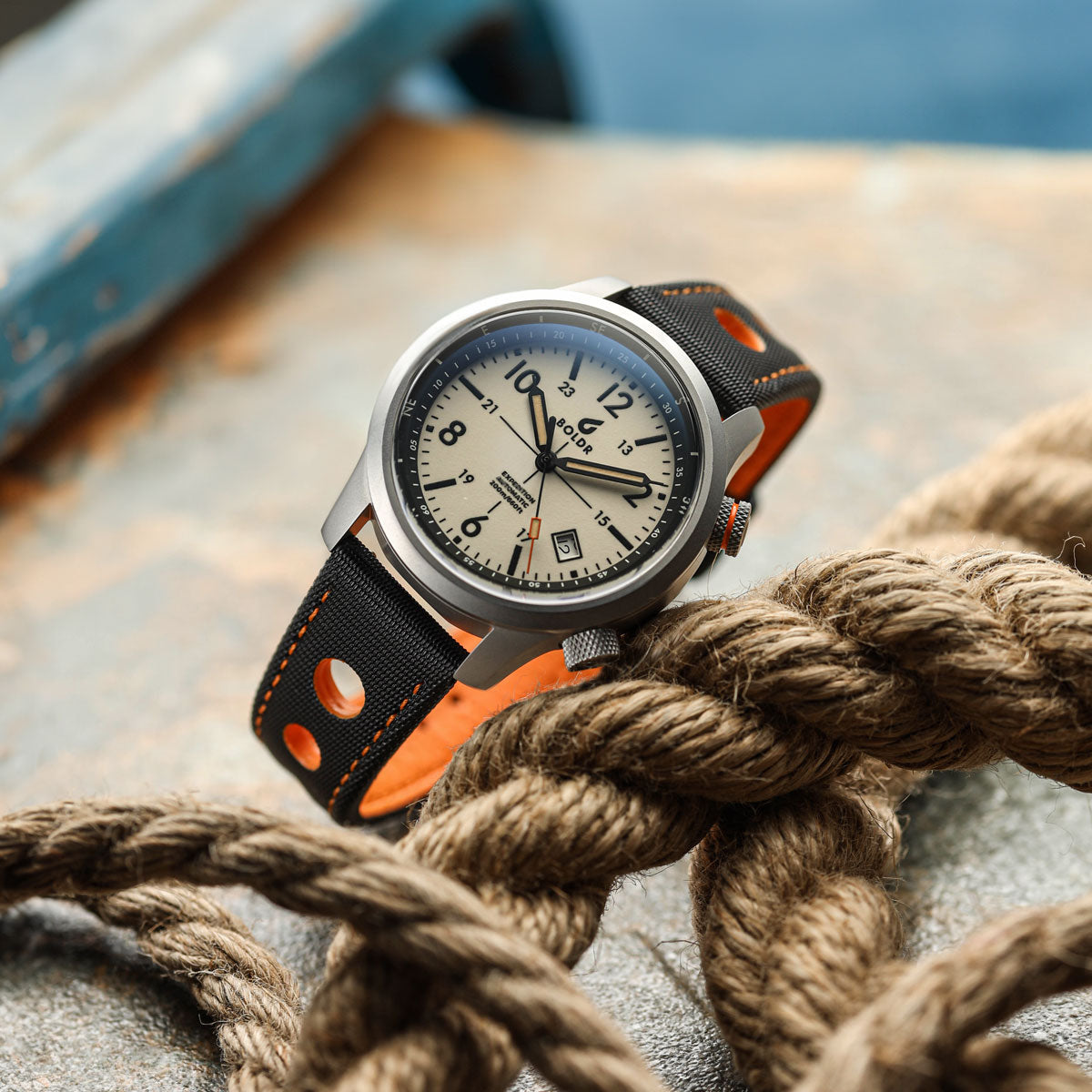 Mayday Anchor Sailcloth Divers Watch Strap - Shell