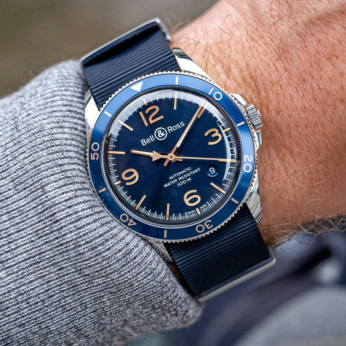 1973 British Military Watch Strap: 328 MARINE - Navy Blue