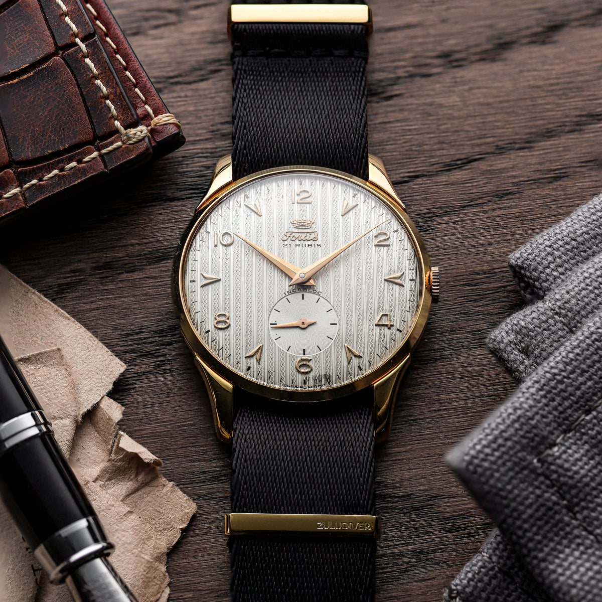 1973 British Military Watch Strap: ARMOURED RECON - Navy Bond, Satin - additional image 4