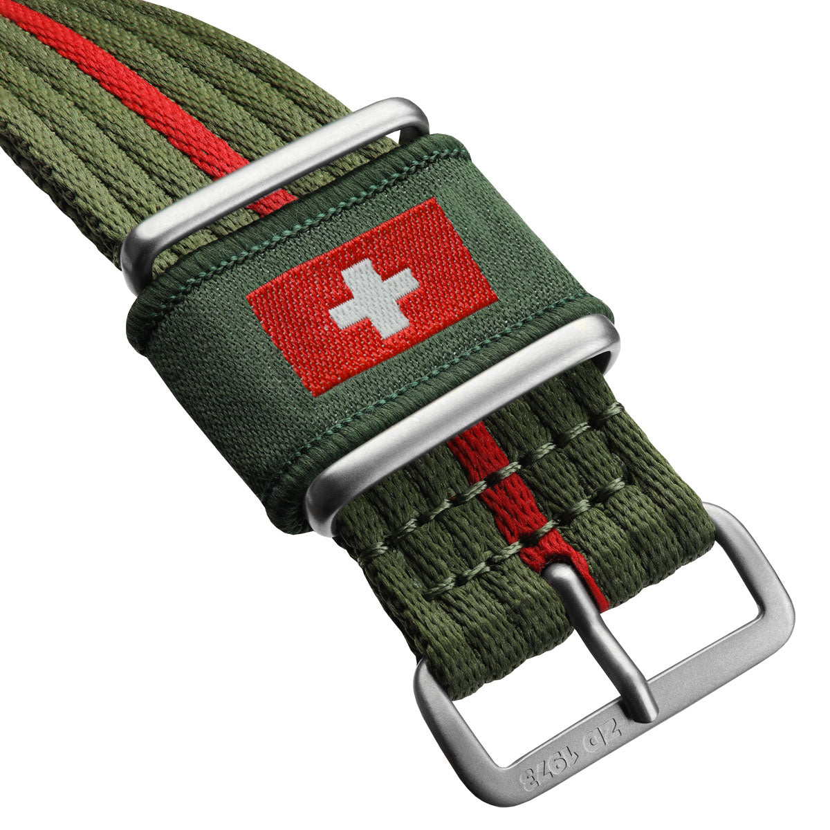 Insignia Fabric Loop with Embroidered - Swiss Cross Schweizerkreuz