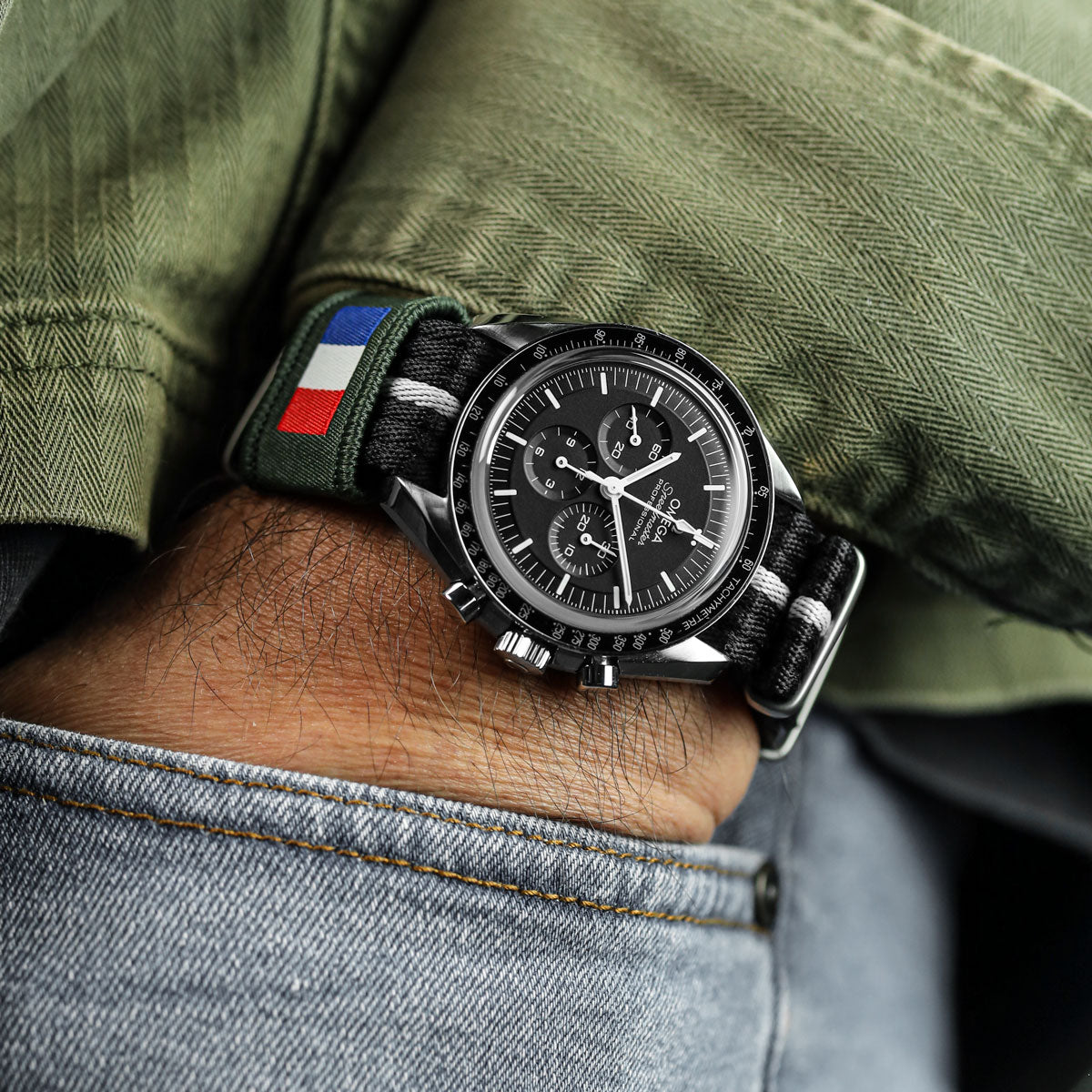 Insignia Fabric Loop with Embroidered - Tricolore