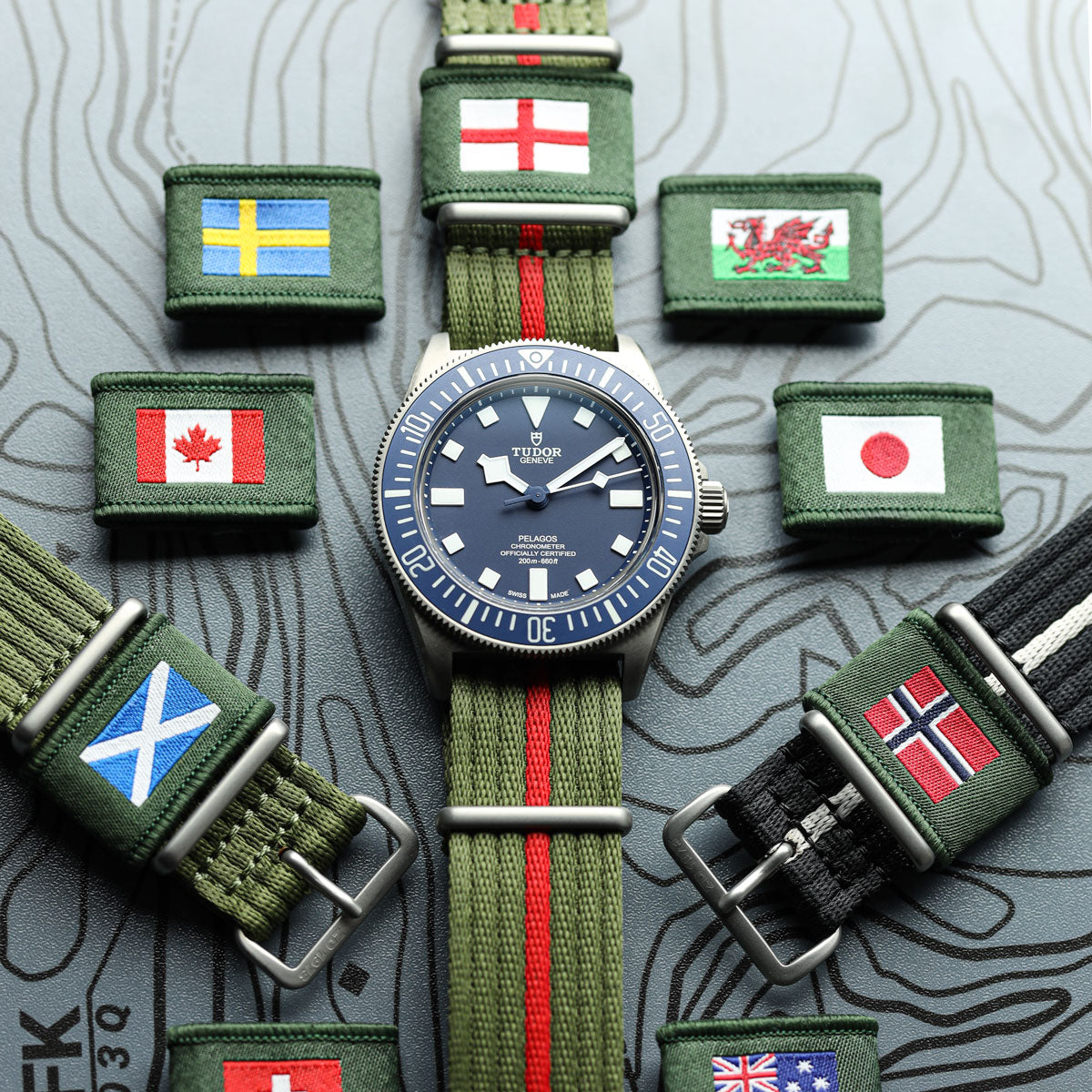 Insignia Fabric Loop with Embroidered - St George's Cross