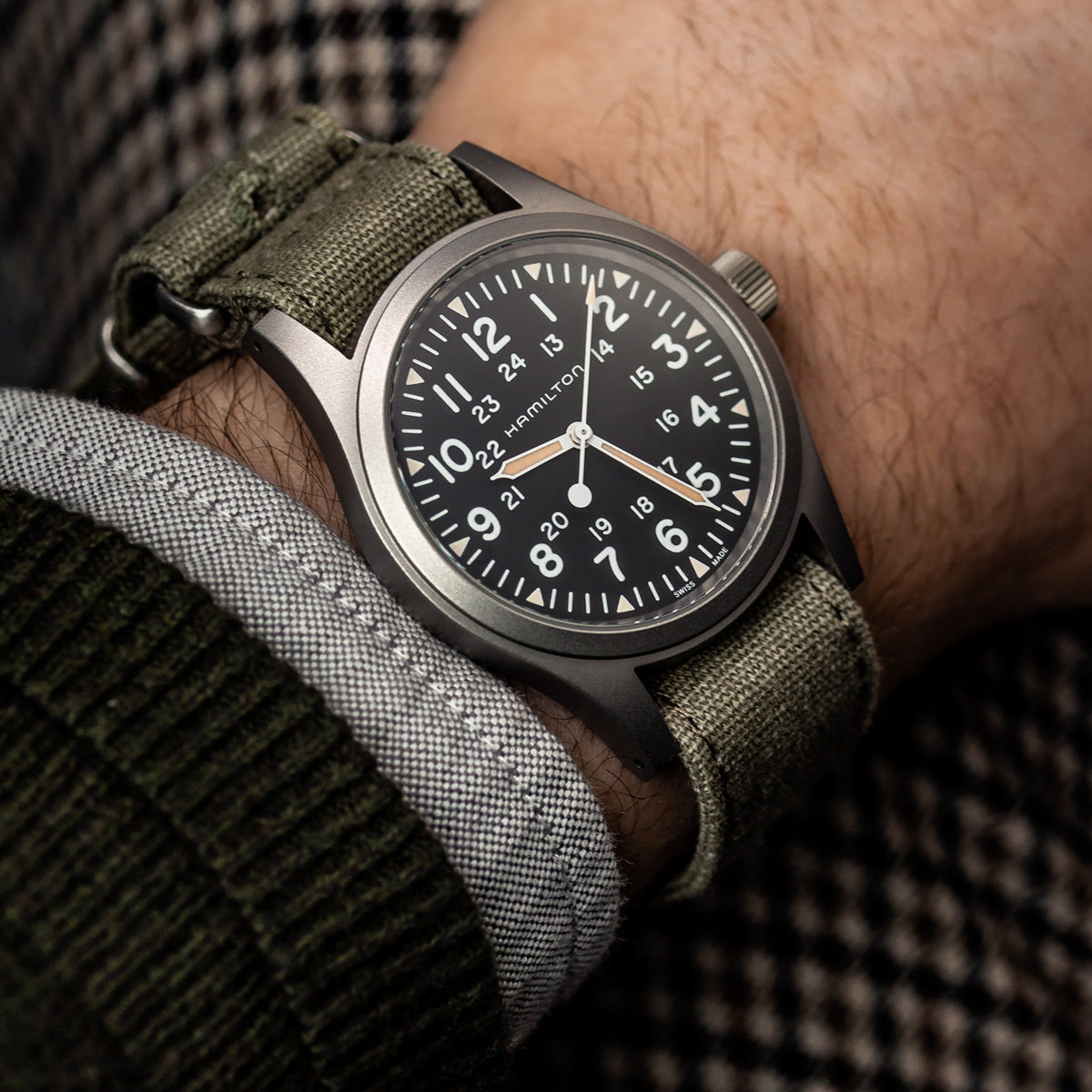 1973 British Military Watch Strap WARRIOR CANVAS Grey ZULUDIVER
