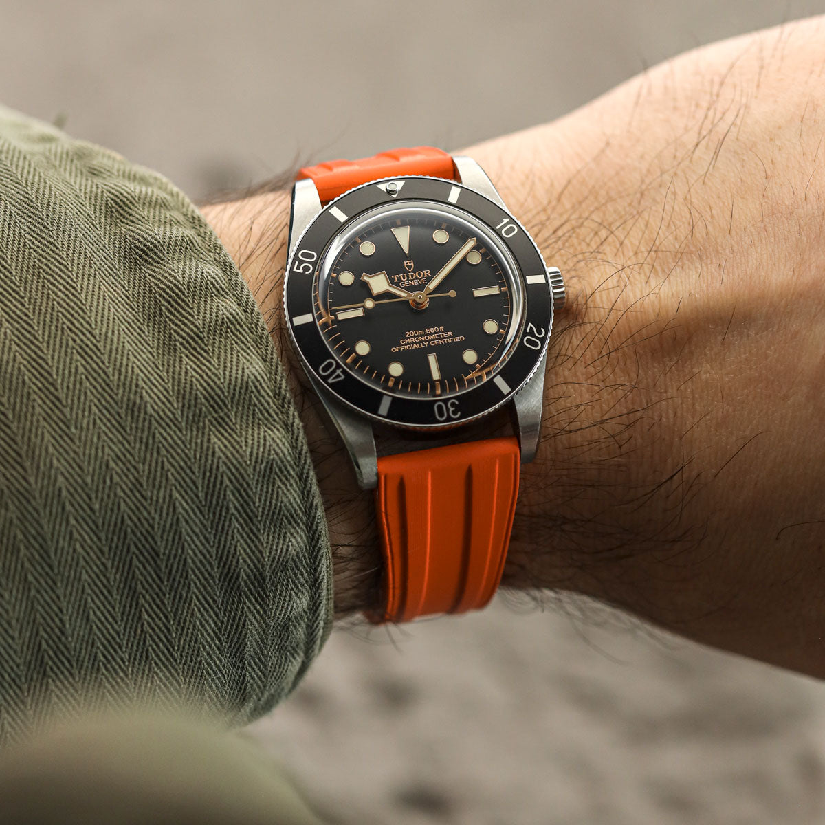 RipTide Rubber Deployant Watch Strap - Coconut White