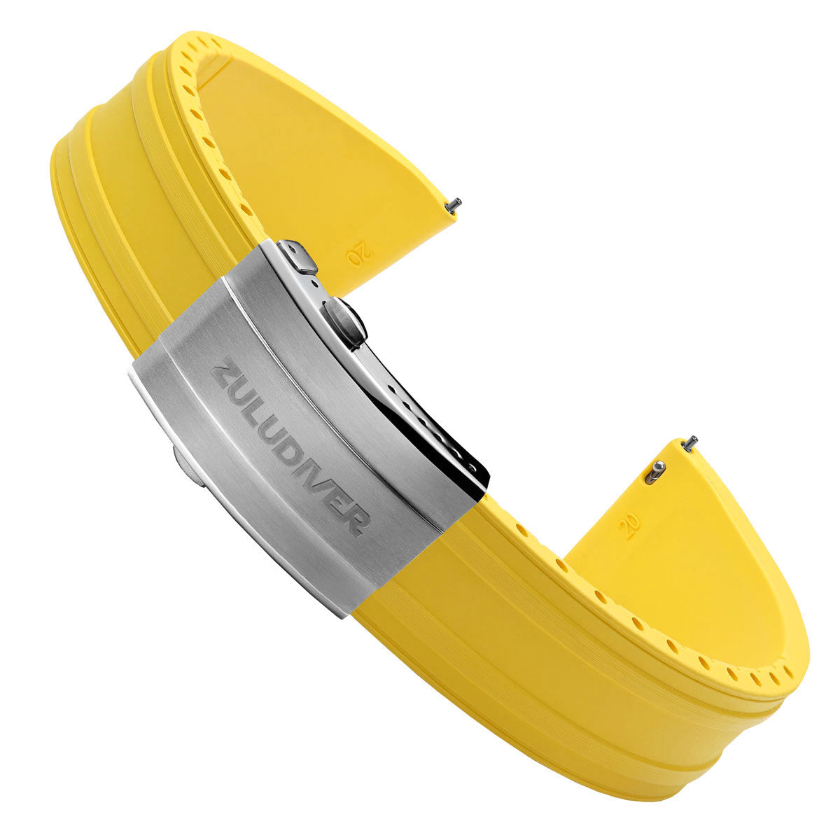RipTide Rubber Deployant Watch Strap - Tuscan Yellow - ZULUDIVER