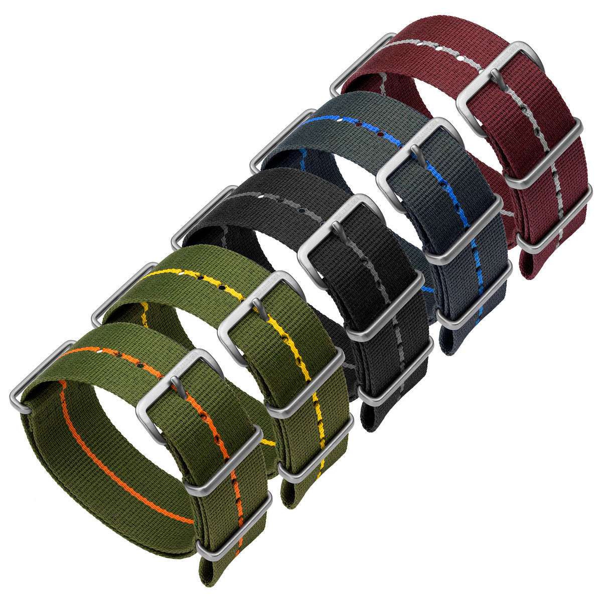 Group picture of Marine National NATO Watch Straps, white background image