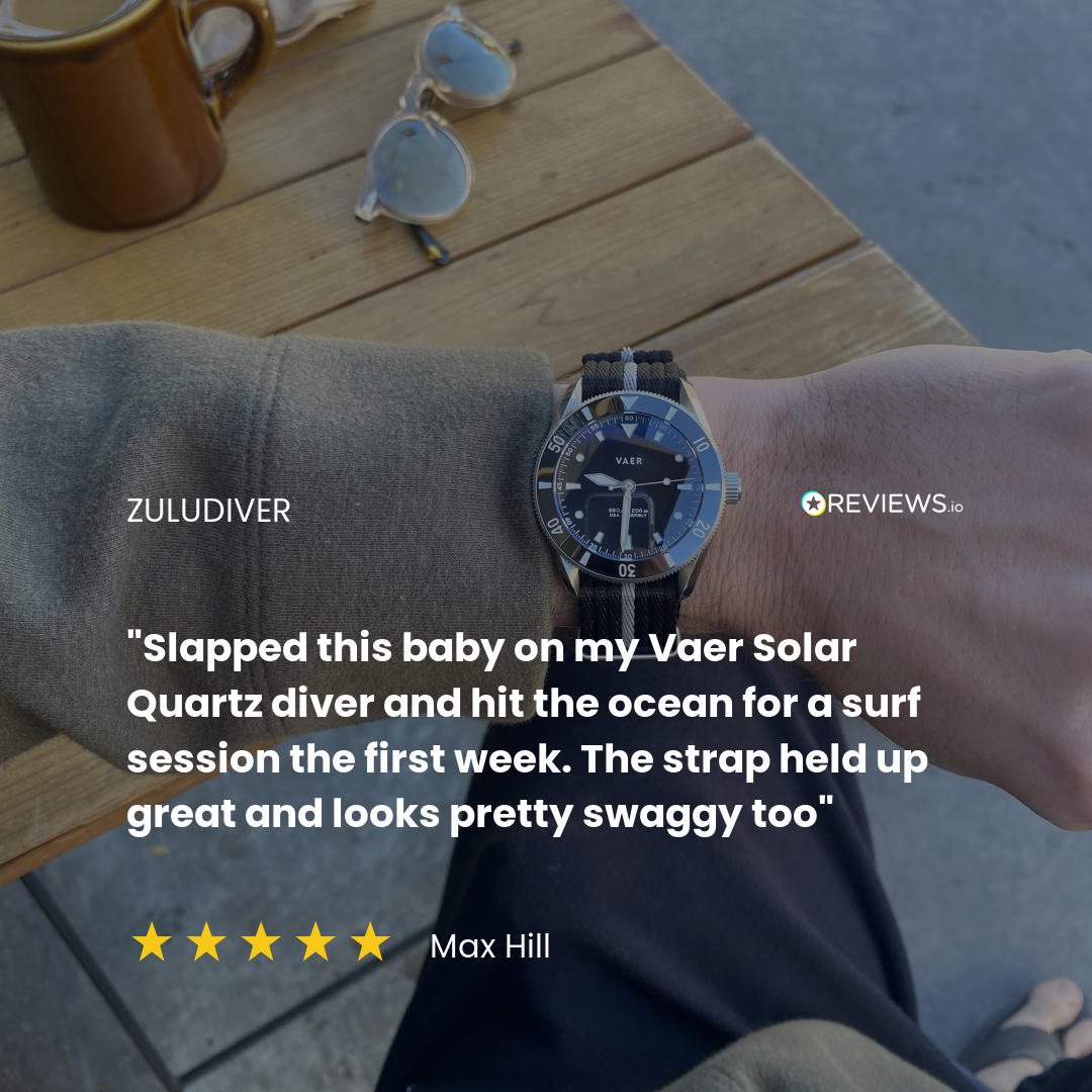 1973 Naval-Marine Fabric Watch Strap - Atlantic Grey