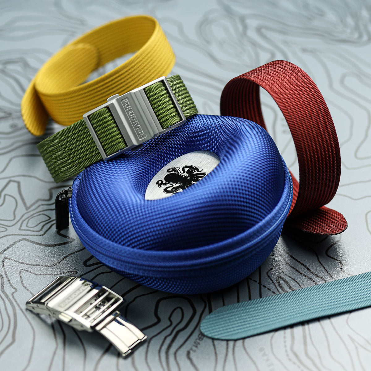 OCTOPOD Zip Up Doughnut Watch Case - Blue