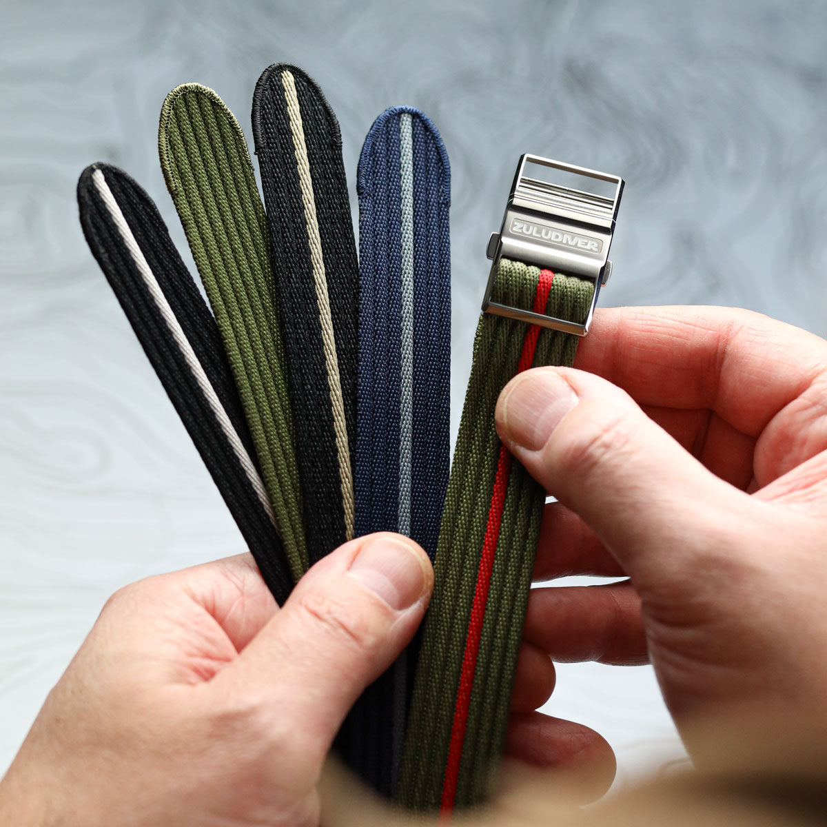 OCTOPOD Naval-Marine Fabric Watch Strap - Olive Drab