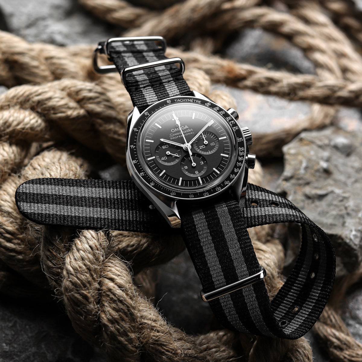 1973 British Military Watch Strap: CADET Bond - Classic, IP Black - additional image 4