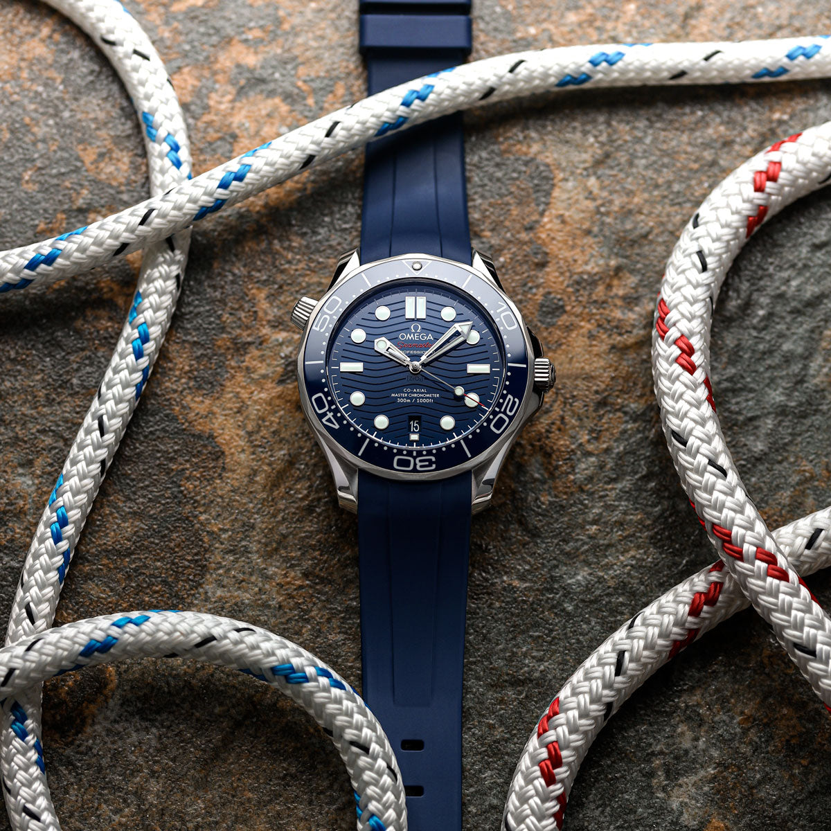 Kingsand Rubber Watch Strap - Azure Blue