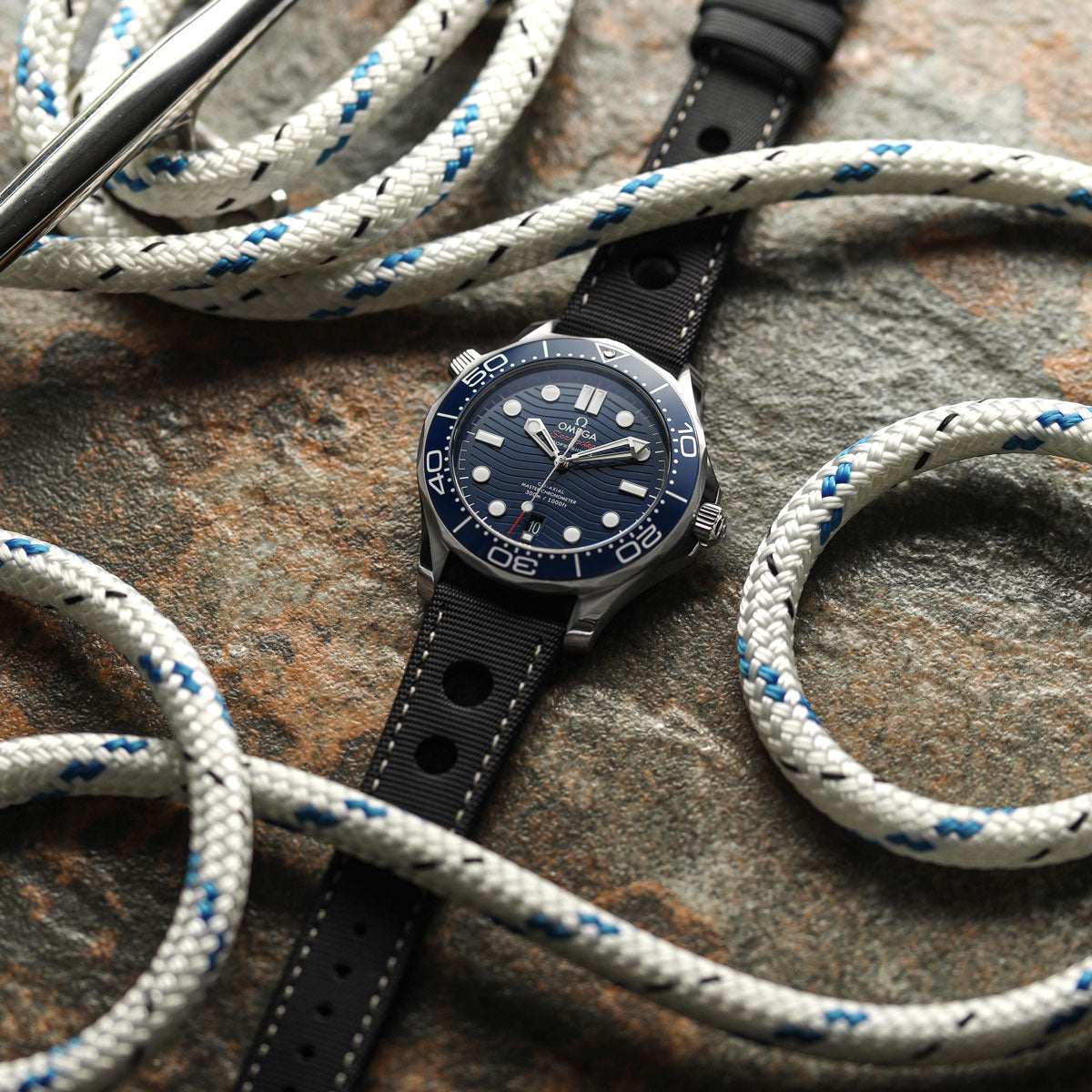 Mayday Anchor Sailcloth Divers Watch Strap - Shell - additional image 1