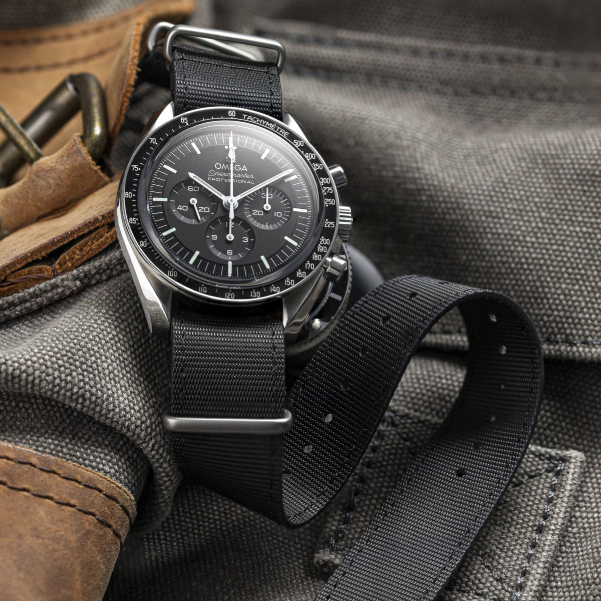 1973 British Military Watch Strap: TYPHOON Sailcloth - Polished - additional image 2