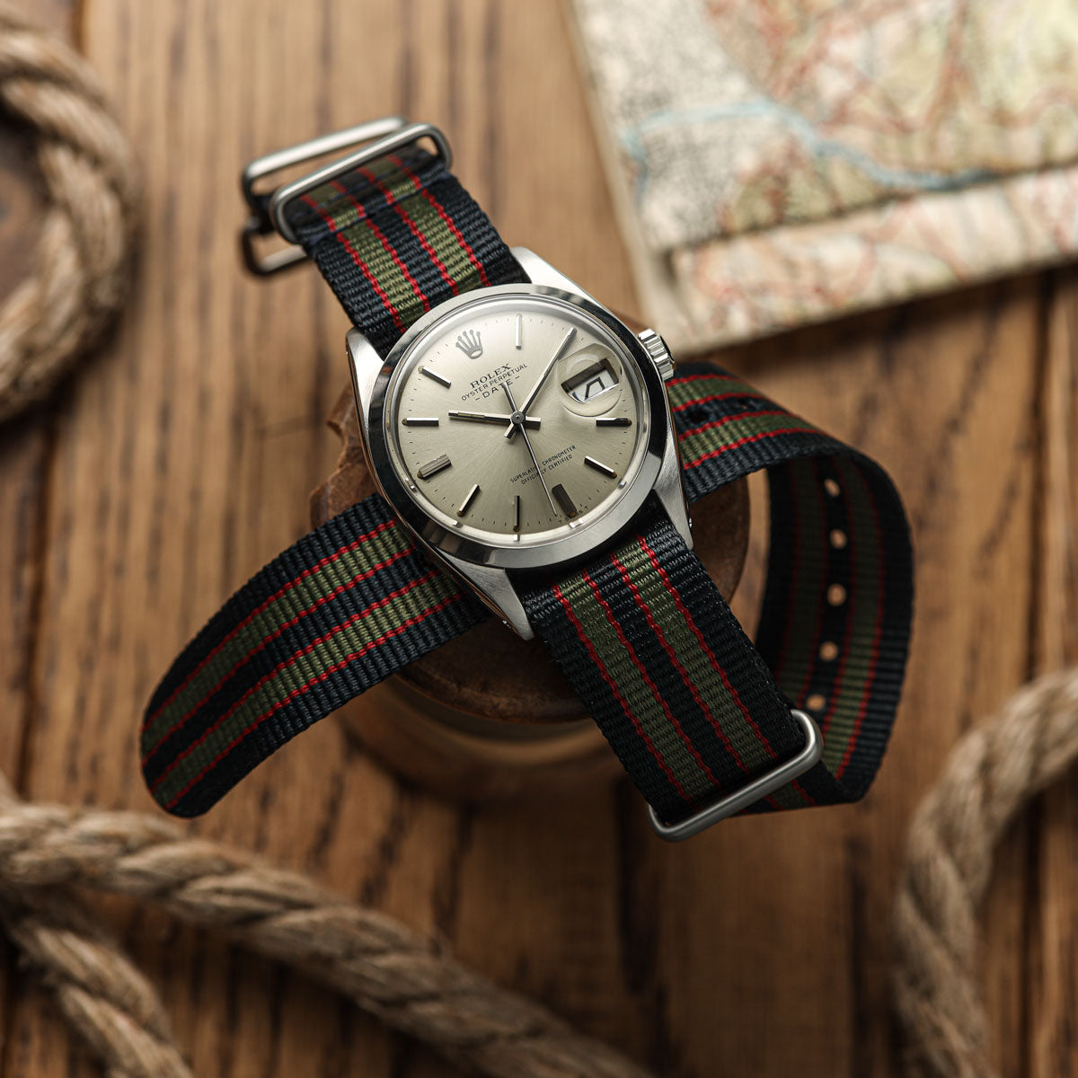 1973 British Military Watch Strap: CADET Bond - Vintage, Satin