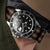 Original James Bond Goldfinger movie NATO watch strap, vintage bond stripe, white background