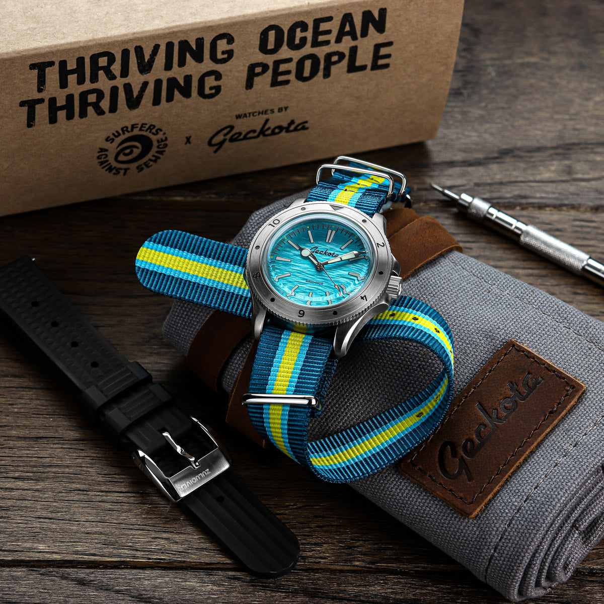 Surfers Against Sewage Military Nylon Watch Strap - 20mm - additional image 3