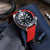 ZULUDIVER Vintage Tropical Style FKM Rubber Watch Strap - Black - additional image 1