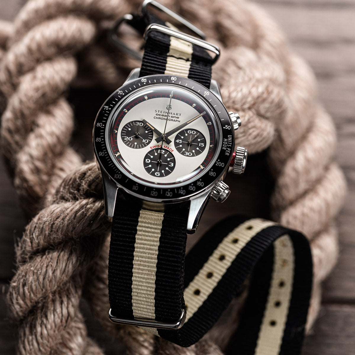 Heritage Military Nylon Watch Strap - Green, Red, Cream - additional image 3