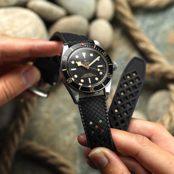 Bracelet 19mm Tropic Watch Strap Tropical Ocean FKM Fluoro Rubber