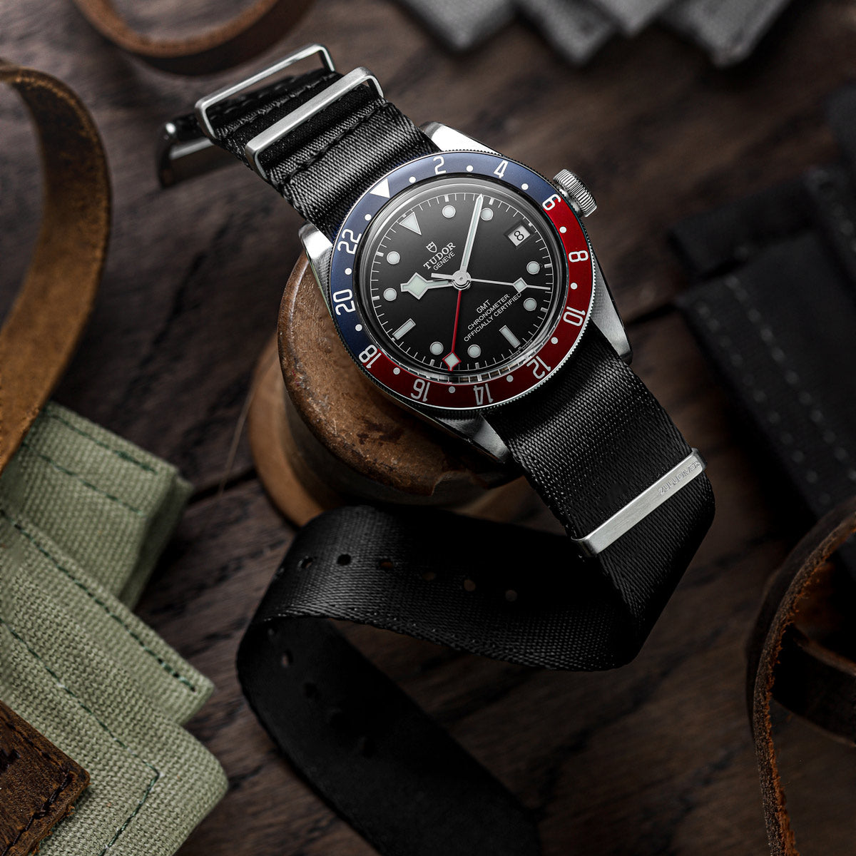 1973 British Military Watch Strap: ARMOURED RECON - Navy Bond, Satin - additional image 3