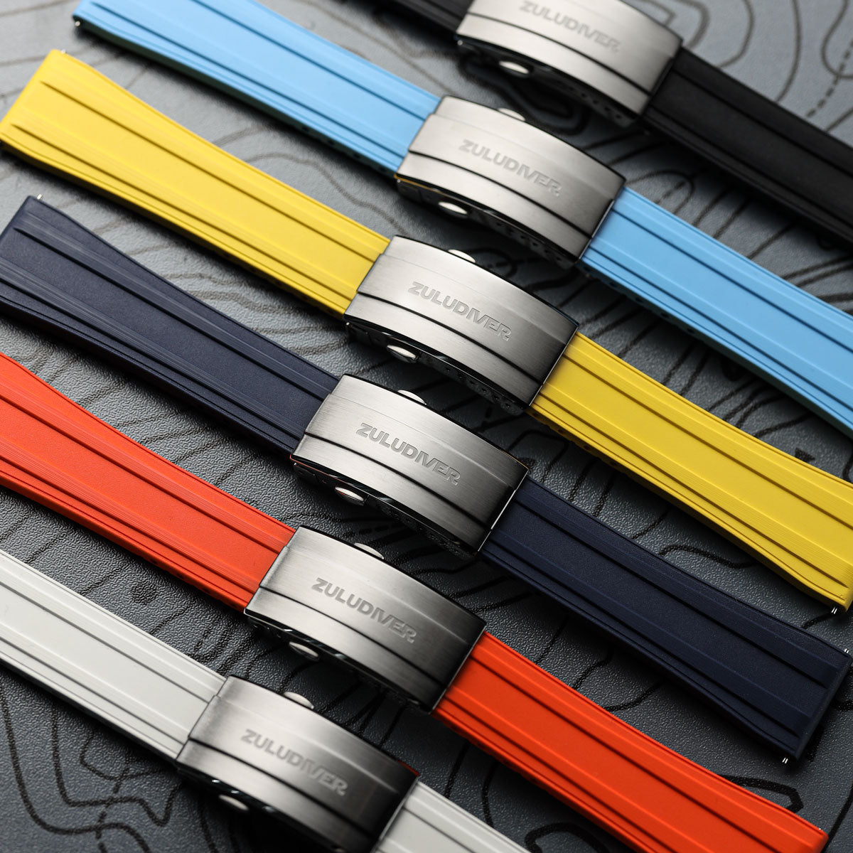 RipTide Rubber Deployant Watch Strap - Coconut White