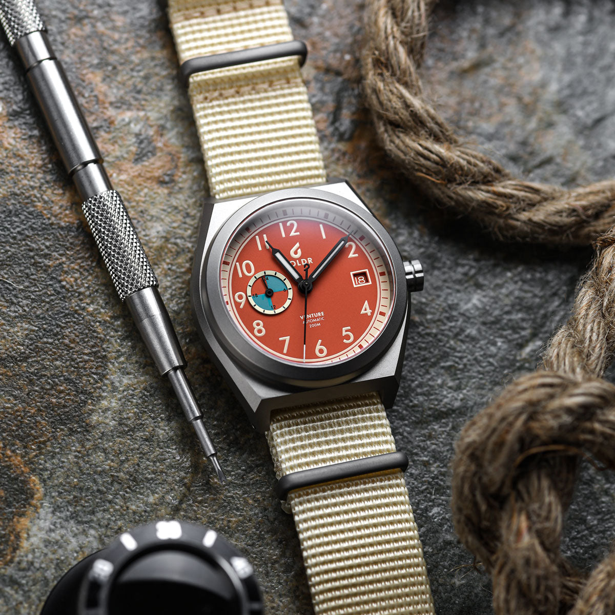 Boldr Venture Wayfarer Tangerine Automatic Watch - additional image 3
