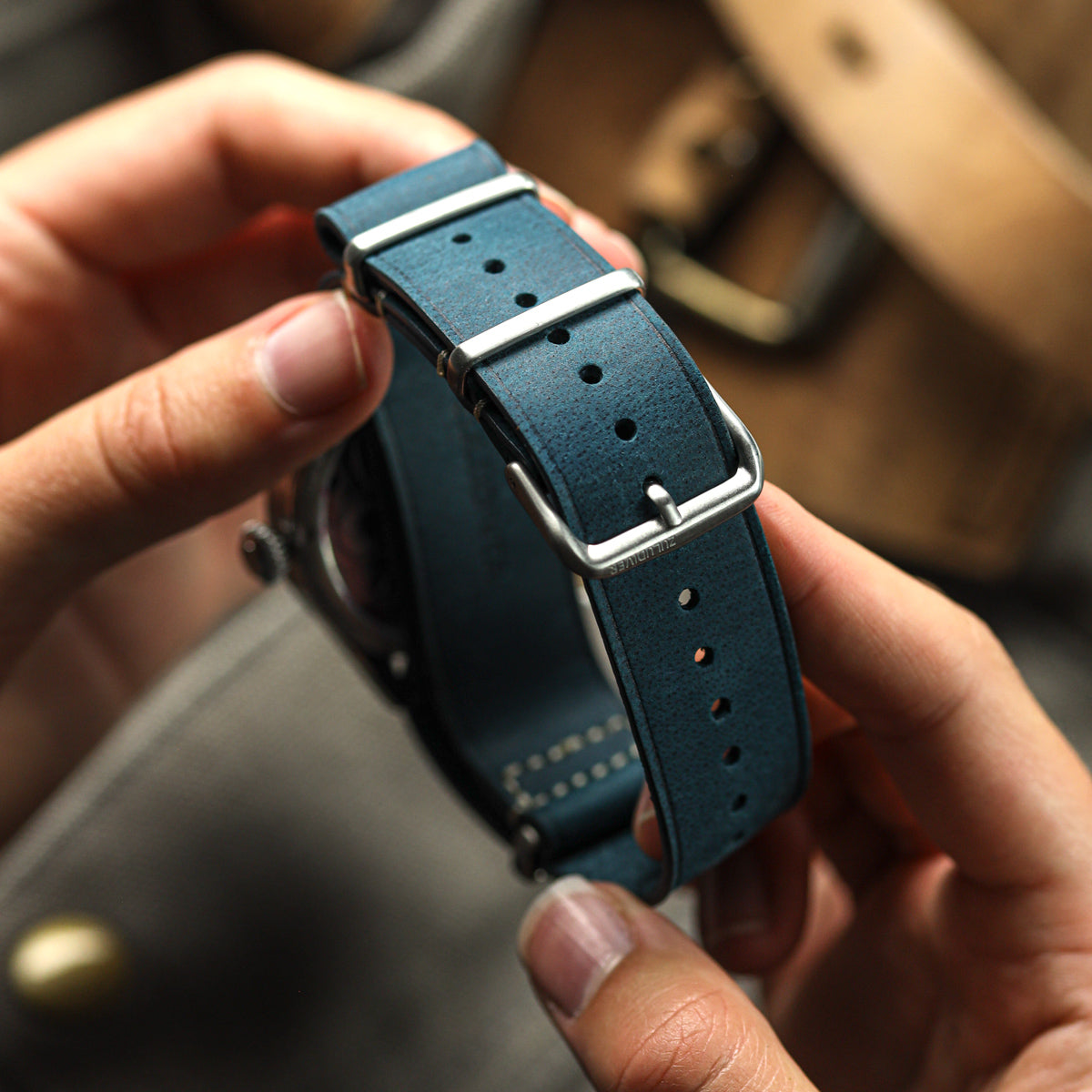 1973 British Military Watch Strap: OXFORD - Vintage Blue