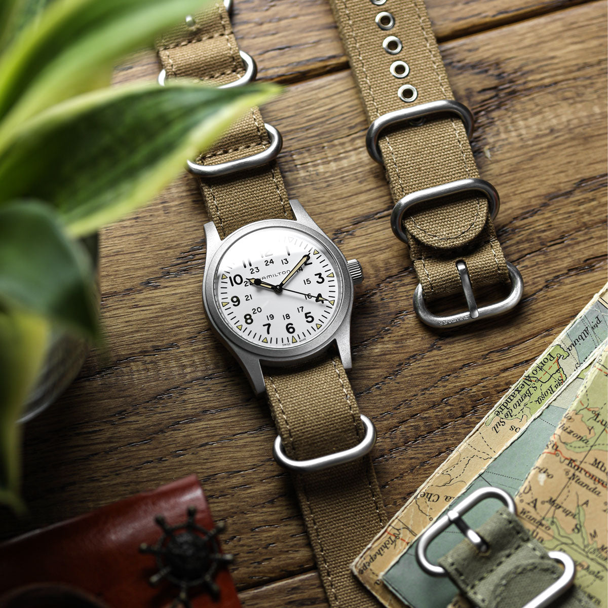 ZULUDIVER Vintage Canvas ZULU Watch Strap - Army Brown