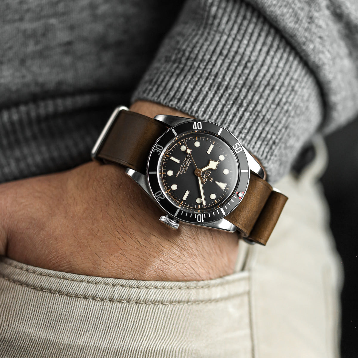 1973 British Military Watch Strap: OXFORD - Vintage Red