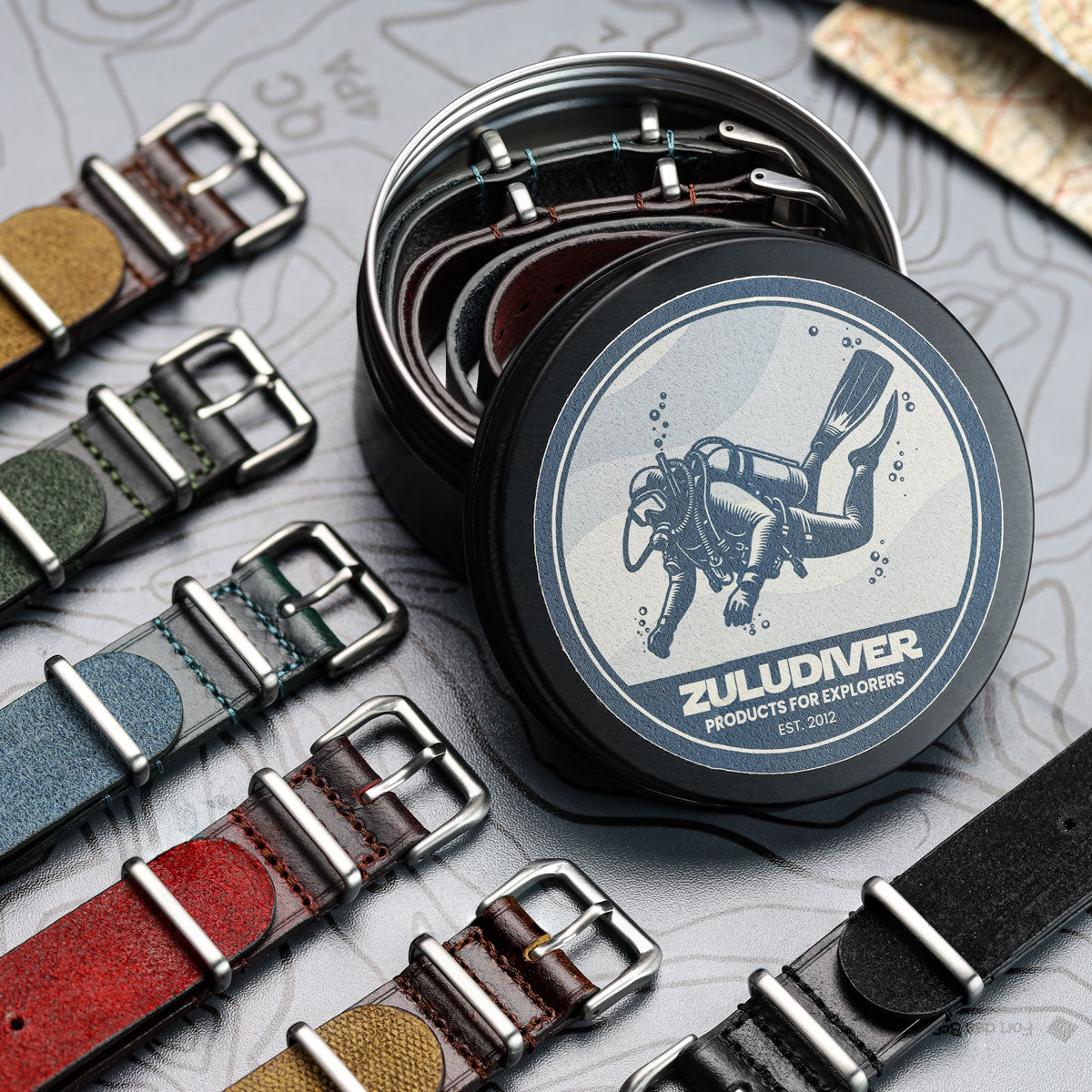 1973 British Military Watch Strap: OXFORD - Vintage Red