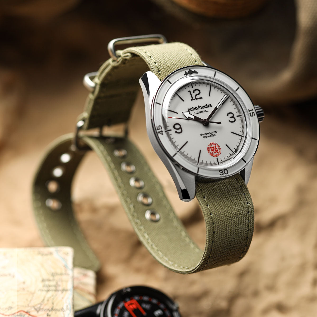 1973 British Military Watch Strap: WARRIOR CANVAS - Field Grey