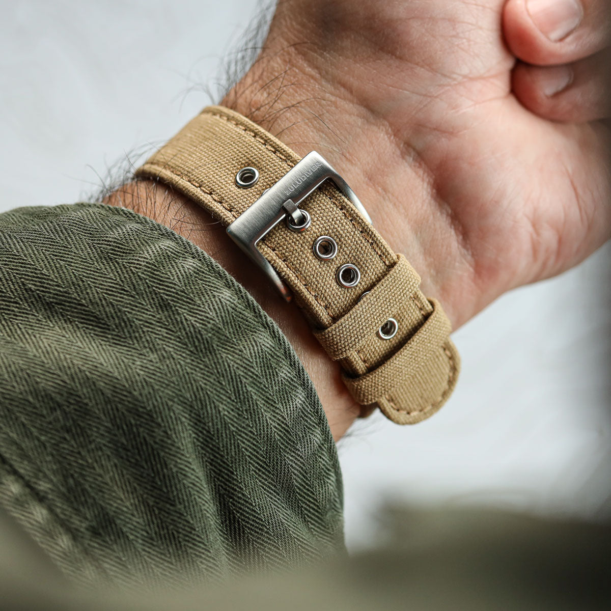 Croyde Canvas Watch Strap Army Green ZULUDIVER
