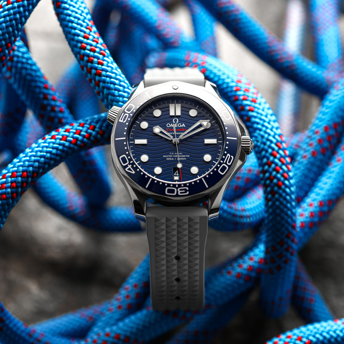 Seacroft Waffle FKM Rubber Dive Watch Strap - Cloud Grey